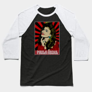 Paula Abdul Pop Art Style Baseball T-Shirt